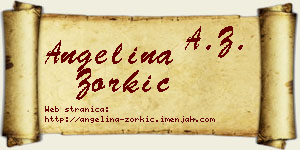Angelina Zorkić vizit kartica